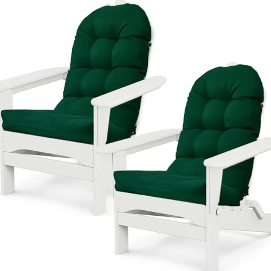 

Adirondack Chair Cushions Set of 2 Waterproof Outdoor Seat Cushions for Patio Furniture Thick Outdoor High Back Replacement Pad