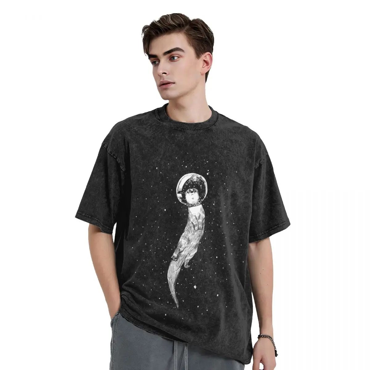 Drifting in Otter Space (best for color) T-Shirt kawaii clothes man clothes anime stuff quick drying T-shirts for men cotton