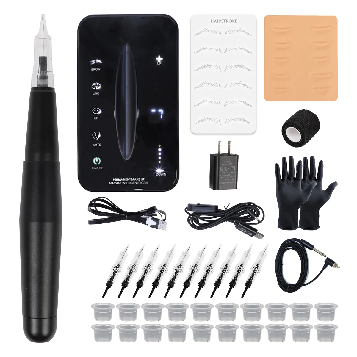 

Tattoo Kit YD Black Shiny PMU Tattoo Machine Eyebrow,Foggy Eyebrow,Line Eyebrow Professional Permanent Makeup Tattoo Pen Kits