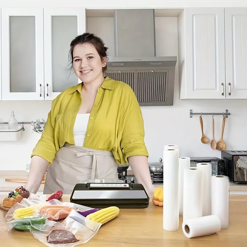 Vacuum Sealer Bags Food Storage Saver Commercial Grade Textured Food Roll Bags, Bag for Cooking  Meal