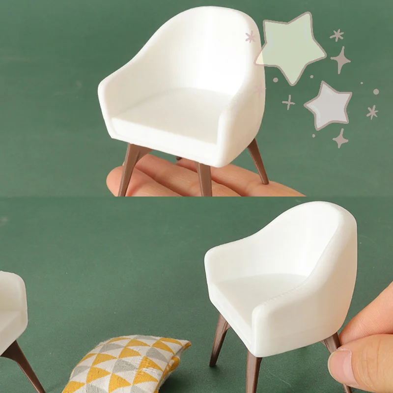 1Pcs 1:12 Scale Dollhouse Miniature Living Room Armchair Single Chair Model Furniture For Dolls House Micro Diorama Scene Props - Image 5