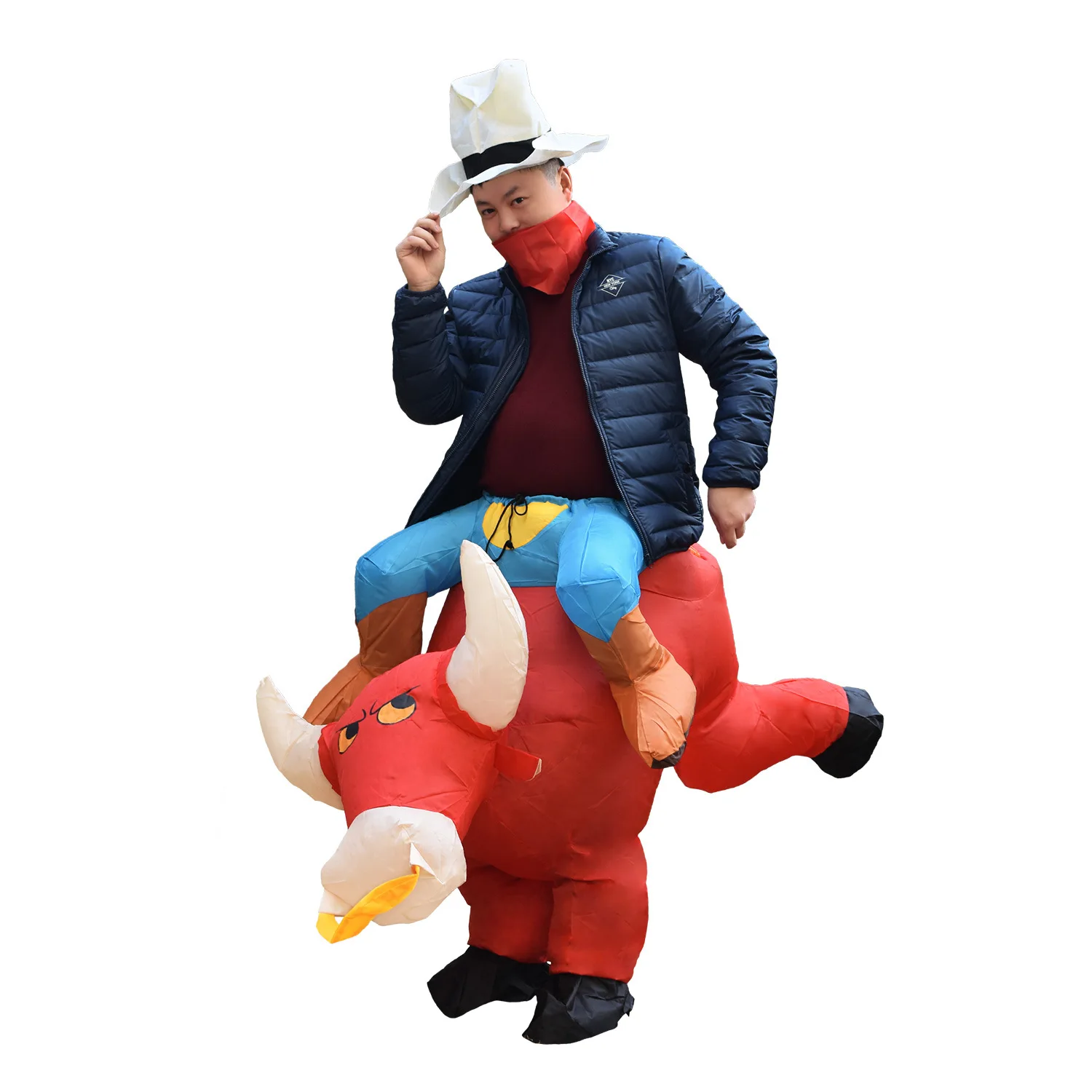 inflate bull Cosplay wearable adult animal inflatable costume Halloween Adult matador