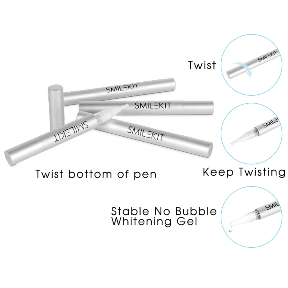 Tooth Whitening Set with LED Light Tooth Whitening Oral Care Set Cold Light Tooth Whitening gel Whitening Instrument USB Light