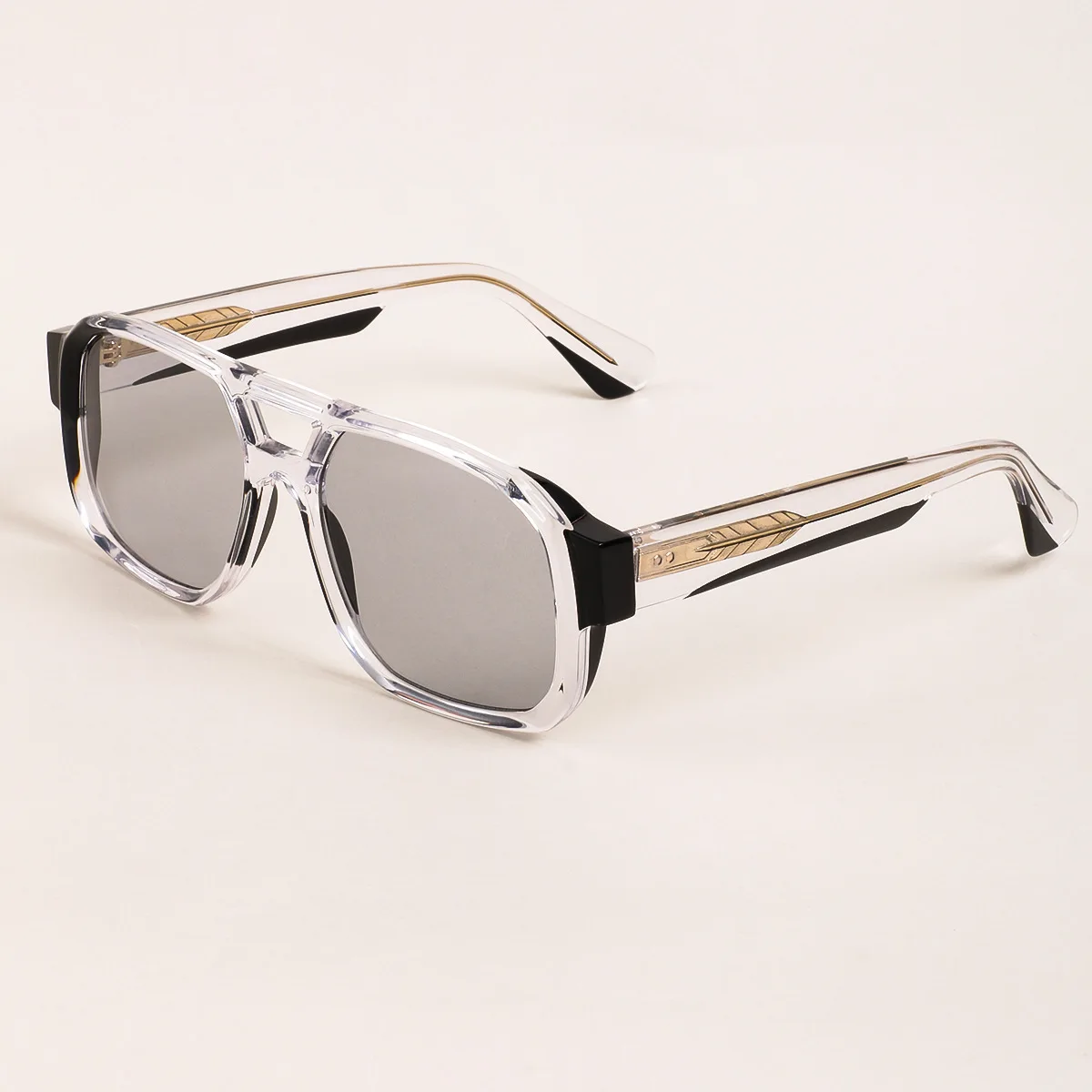 

2026 New Fashion Thick Large Frame Man Sunglasses High Quality Handmade Acetate Retro UV400 Protection Goggles Women Sun Glasses