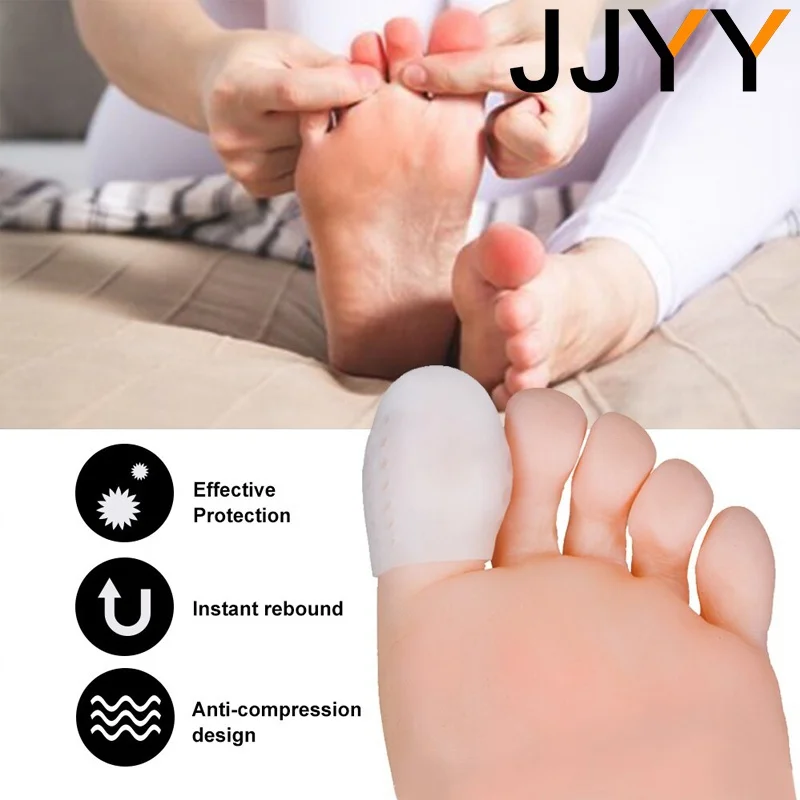 1 زوج لينة سيليكون تو حماة تنفس الحرس كم ل الذرة النسيج بثور فاصل أصابع القدم يغطي