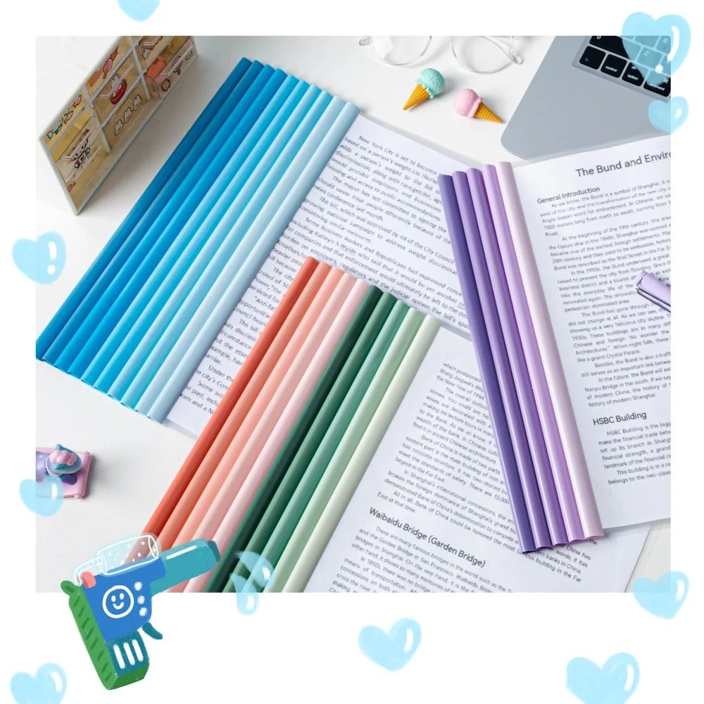 

Набор из 10 папок с градиентными стержнями, прозрачный стержень с каплей воды, большая вместимость, утолщенные папки с тяговыми стержнями, папки для тестовых бумажных документов