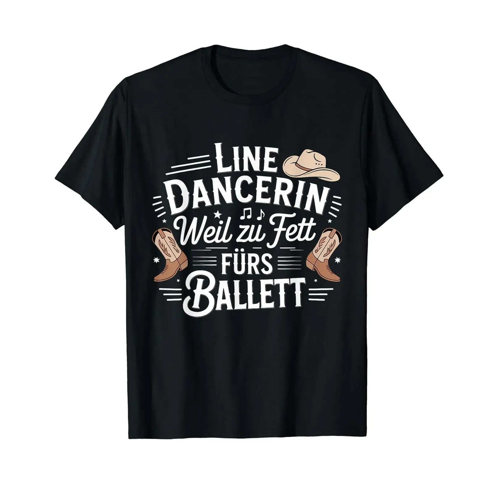 Line Dancerin Weil Zu Fett Fürs Ballett Preisgünstiges Grafik T-Shirt Vintage Washed Streetwear Unisex Designer-Kleidung
