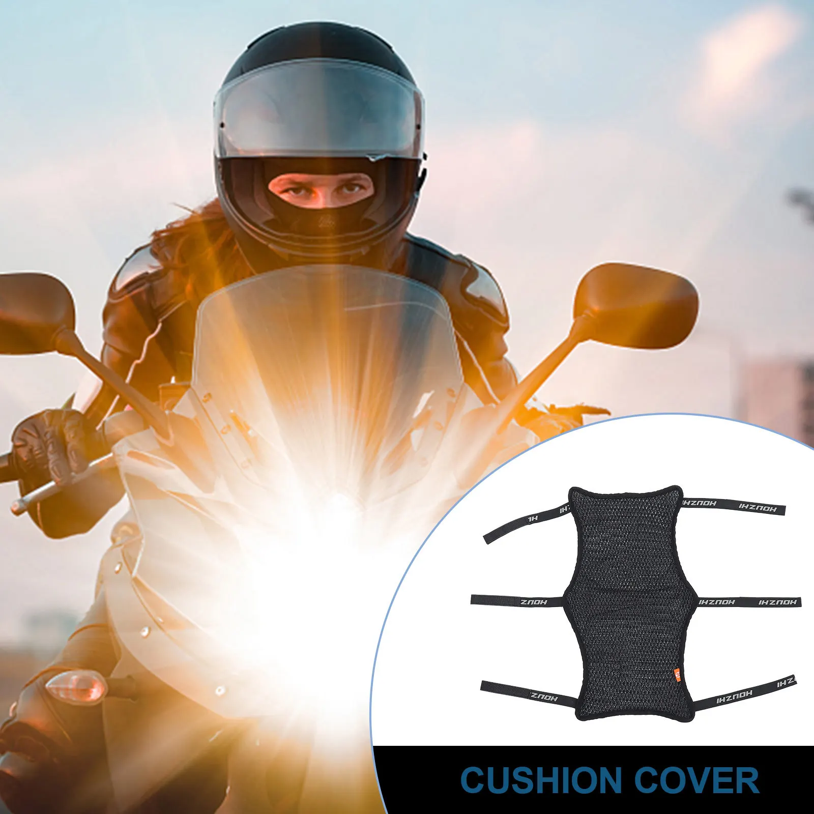 

Motorcycle Seat Cover Universal Motorbike Cushion Net Gel Covers Seats Pad Protector