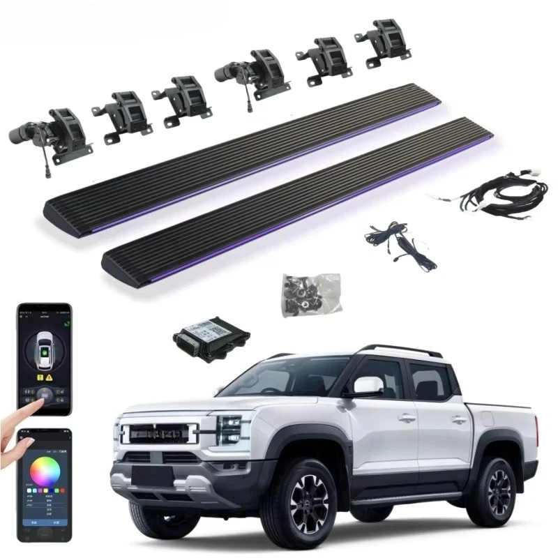 

For BYD Shark 6 Pickup Truck Automatic Boot Smart Foot Step Power Running Boards Electric Side Steps With Led Light