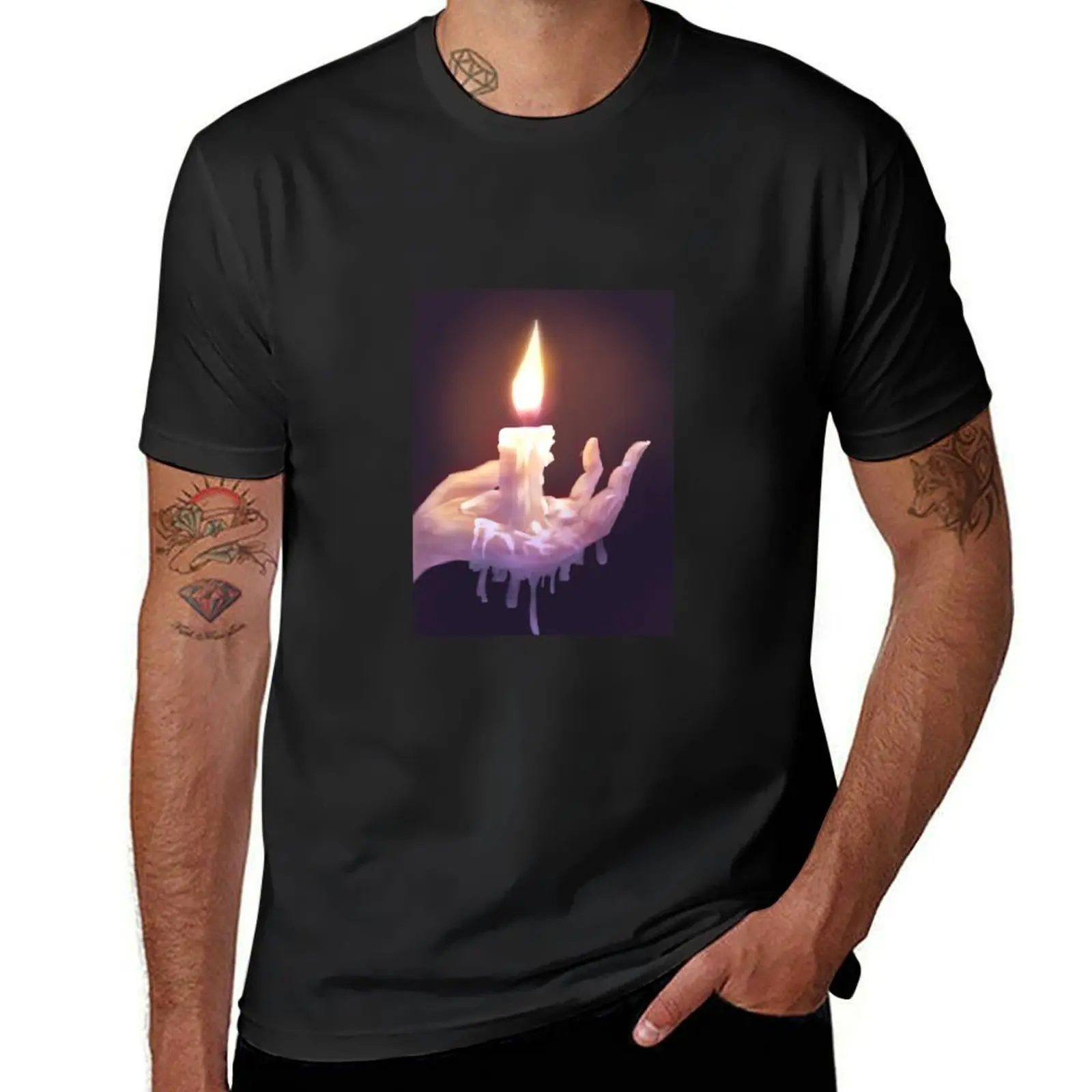 Candle T-Shirt customs design your own sweat aesthetic clothes mens t shirts pack