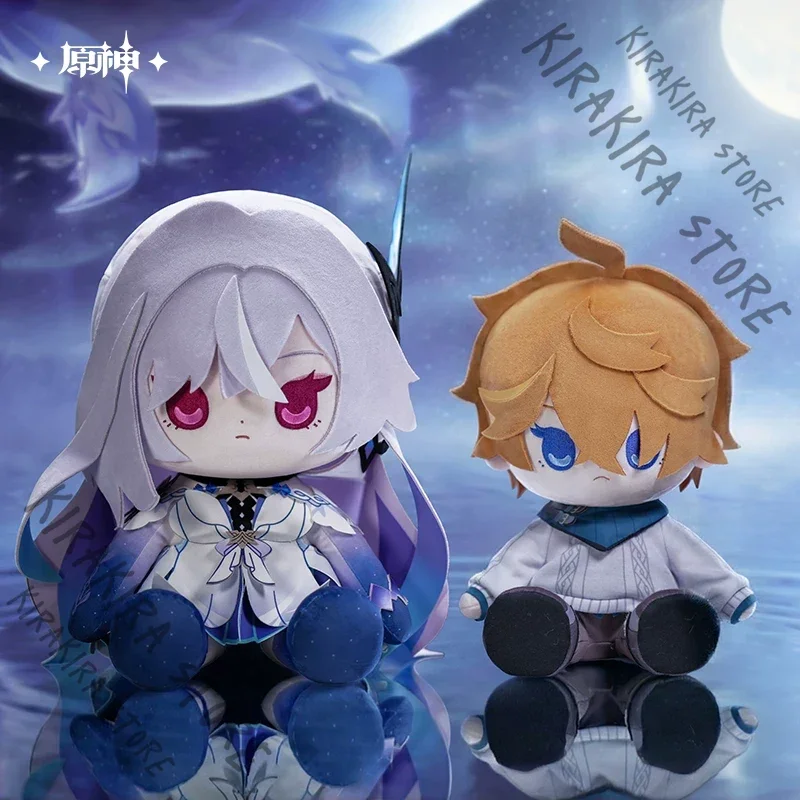 

Genshin Impact Skirk Young Tartaglia Sitting Cotton Mascot Maumet Official Puppet pillow Ornaments Genuine Peripheral Present
