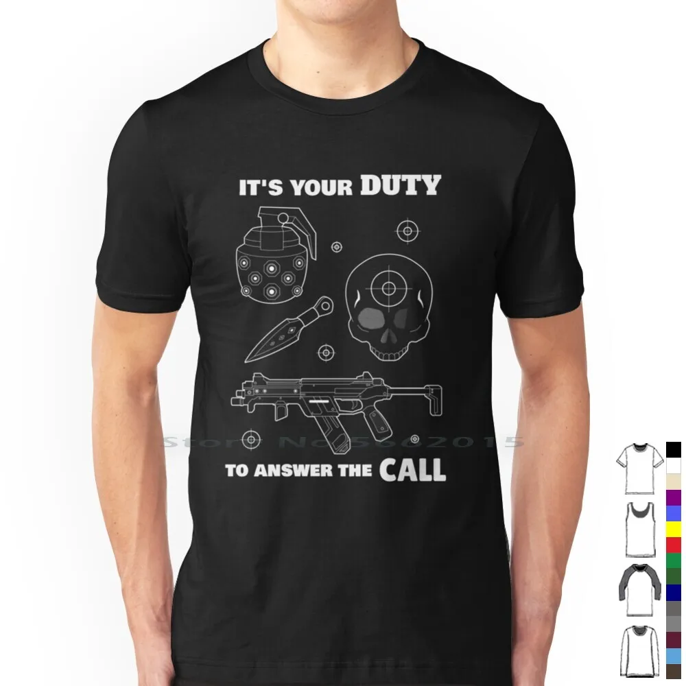 It's Your Duty To Answer The Call! T Shirt 100% Cotton Modern Warfare Black Ops 3 4 Gamer Gaming Video Games Short Long Sleeve