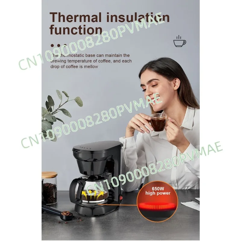 

Mini Portable Automatic Drip Coffee Maker - American Coffee/Milk Tea Pot