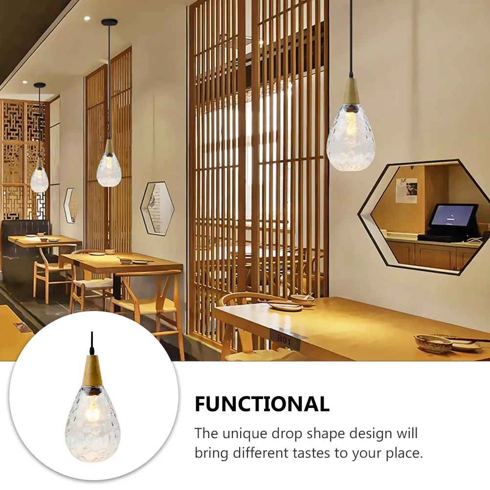 

Water Drop Glass Pendant Light Creative Elegant Modern Ceiling Lamp for Living Room Bedroom Dining Room Decorative Suspension