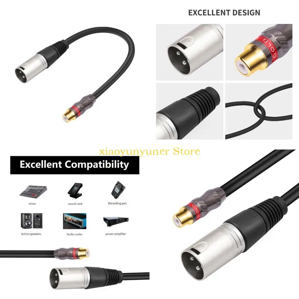 

P9JB Sound Quality Female To Male Adapters Cable Music Device Connectors For Amplifiers And Preamps