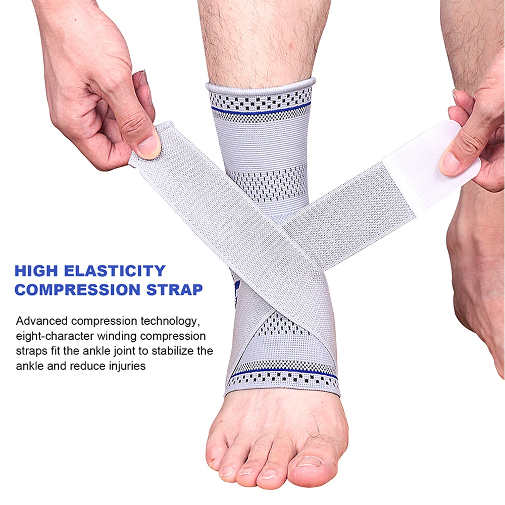 1 Pcs Adjustable Compression Ankle Support with Elastic Strap Ankle Strap For Achilles Tendon Support&Plantar Fasciitis,Sprain