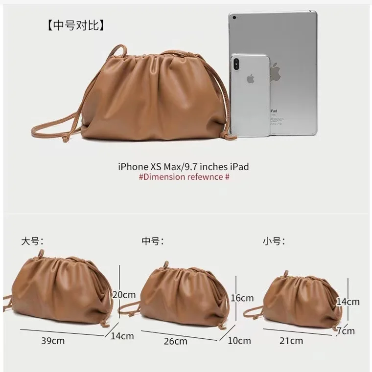 Signore famoso marchio di lusso Designer in pelle sintetica Y2k nuvola piccola borsa colore morbido gnocco spalla Crossbody donna B