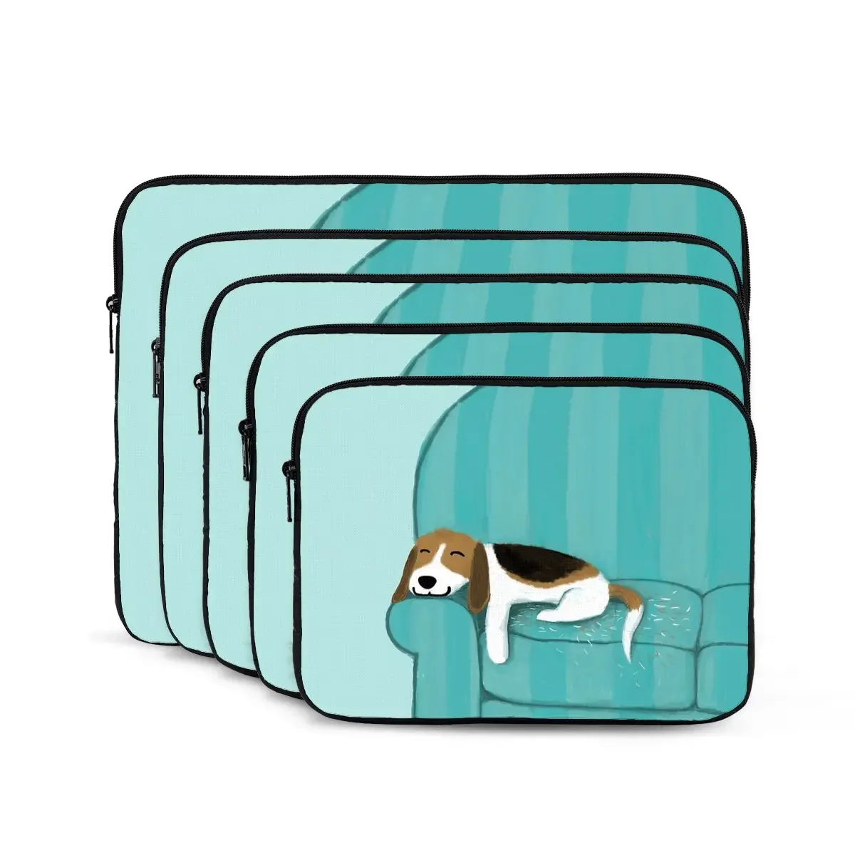 Happy Couch Dog Cute Beagle Notebook Laptop Bag Case 10 12 13 15 17 Inch Notebook Sleeve Cover Bag Tablet Shockproof Case Bag