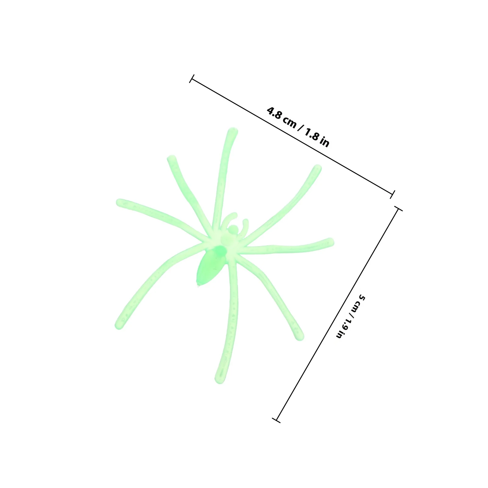 50 pezzi di ragni finti di Halloween che si illuminano al buio, oggetti di scena realistici e spaventosi per la decorazione del partito per la casa, il bar, la casa stregata