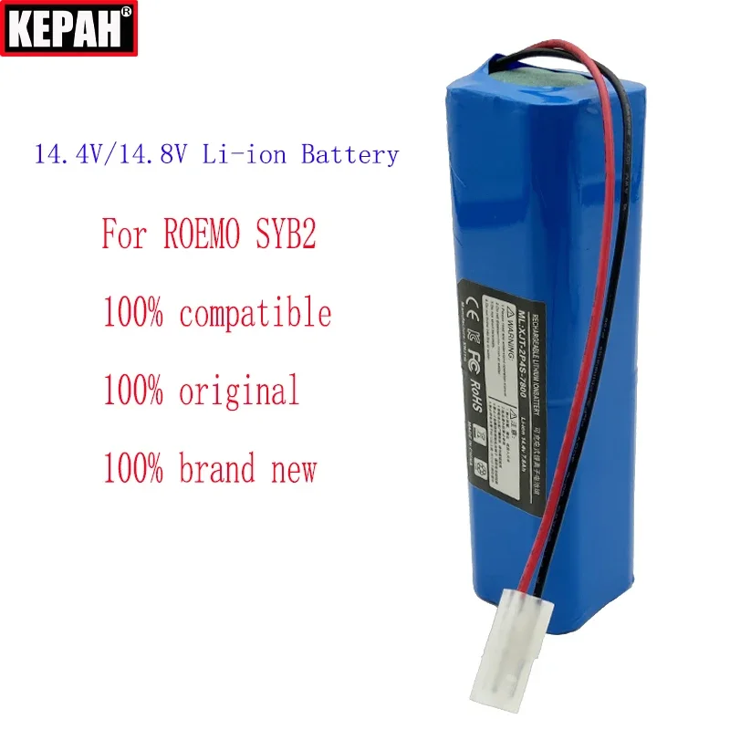 100% brand new original lithium battery 4S2P For ROEMO SYB2 Robot Vacuum Cleaner Replace the sweeper High capacity power battery