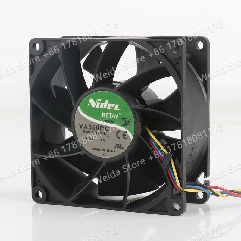 Nidec DC 12V 1.1A AC EC 9038 Temperature-controlled pwm 90X90X38MM Large air Volume 9CM VA350DC V35208-35 Cooling fan