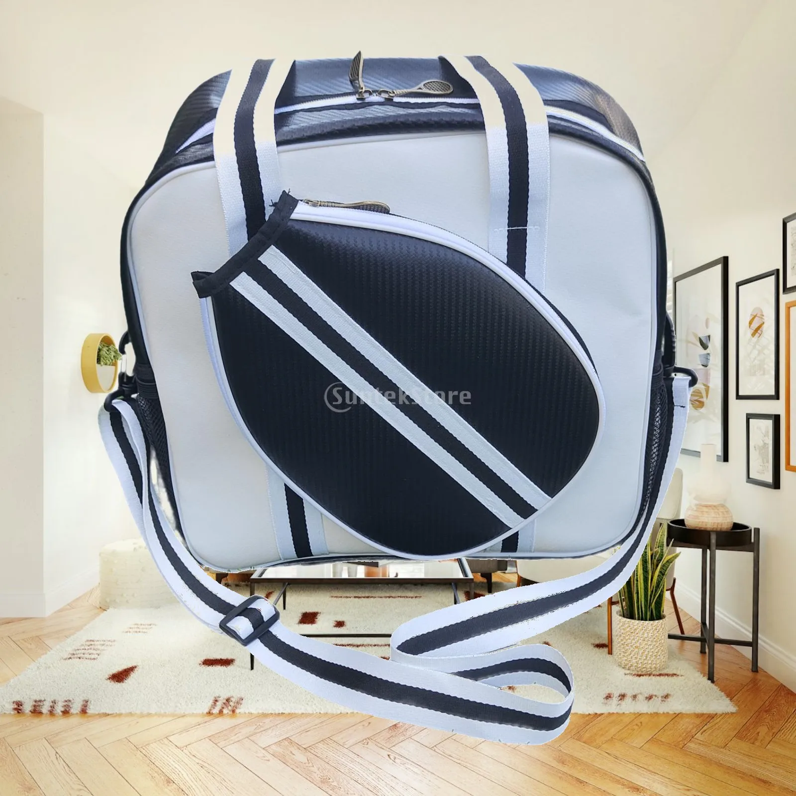 

Pickleball Bag Crossbody Sling Bag Equipment Side Pockets Supplies Versatile Racquet Holder for Enthusiasts Beginners Outdoor