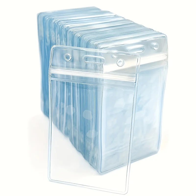 Vertical card holder，Transparent waterproof badge holder，ID card holder，Suitable for displaying certificates and employee badges