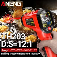 ANENG TH203 Thermometer Reverse Smart Industrial Infrared Color Screen -50~600℃ Temperature Gun VA Tester Meter Pyrometer Tools
