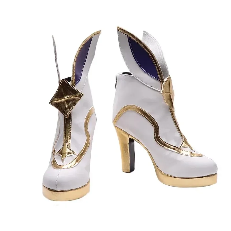 

Game Akali cosplay shoes game LOL star guardian cosplay prop PU leather shoes women girls Halloween party Carnival bootsZXCCVDDB