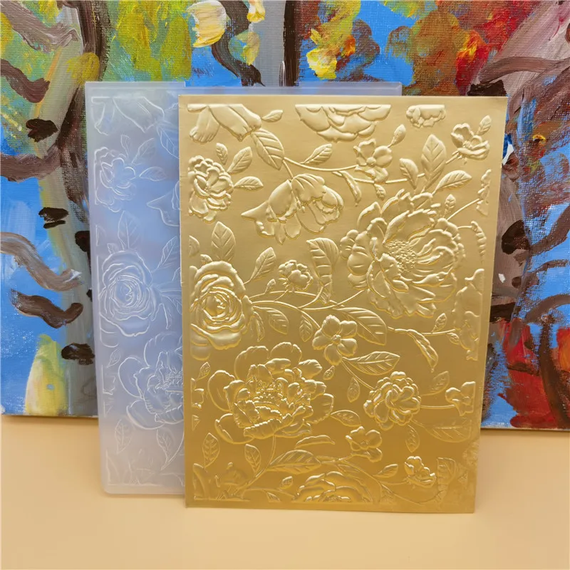 3D Country floral 3D Embossing Folder Embossed Forder for Birthday Spring Get well soon Card making Scrabooking Deco