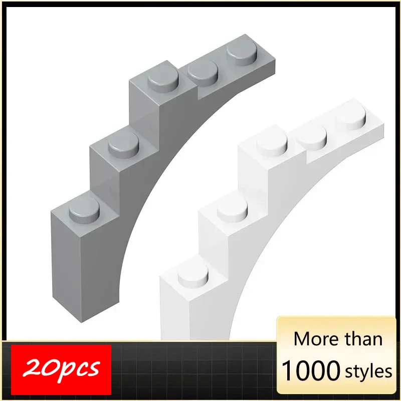 20PCS Assembles Particles 76768 2339 14395 1x5x4 Curved Building Block Bricks Kit Part High-Tech Education Toy For Children Gift