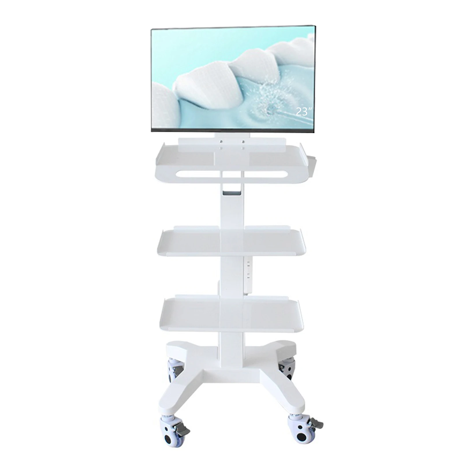 Dental oral sweeping cart, clinic instrument placement table, beauty salon storage rack, movable workbench with socket