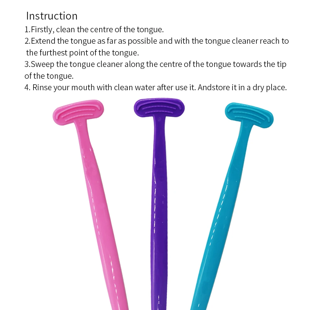 160 ° PP Tongue Scraper Toothbrush Cleaning The Surface of Tongue Oral Cleaning Brush Tongue Scraper Cleaner Fresh Breath Health