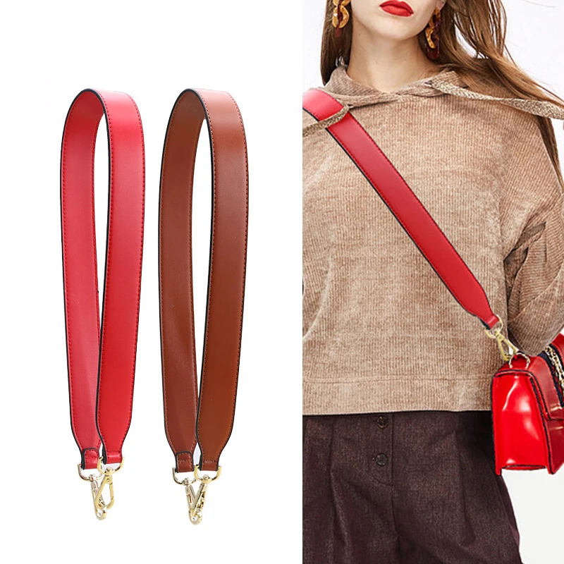 Fashion PU Leather Short Shoulder Strap 90cm Handbag Handle 3.8cm Wide Bag Handles DIY Replacement Solid Color Female Bag Strap