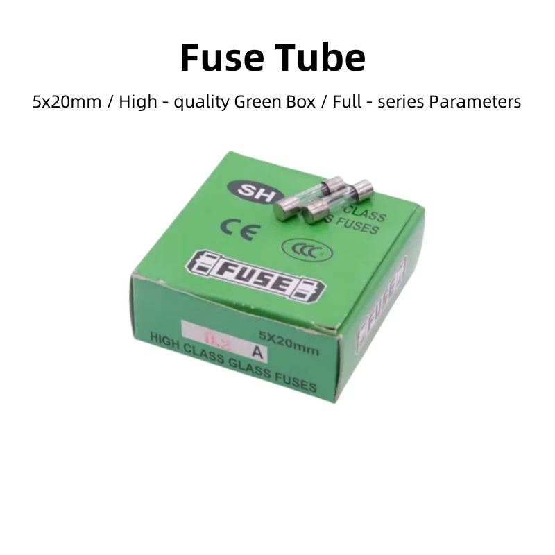 High - Quality 5x20mm Fuse Tubes, 1A/3A/5A/6A/8A, 250V, Fuse For Household Appliance Power Supplies, In Green Box