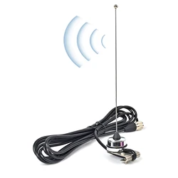 NMO VHF/UHF Antenna,Vehicle Trunk NMO Base Clip Lip, RG58 Coaxial Cable to PL259 Connector for Car Truck Ham Radio Transceiver