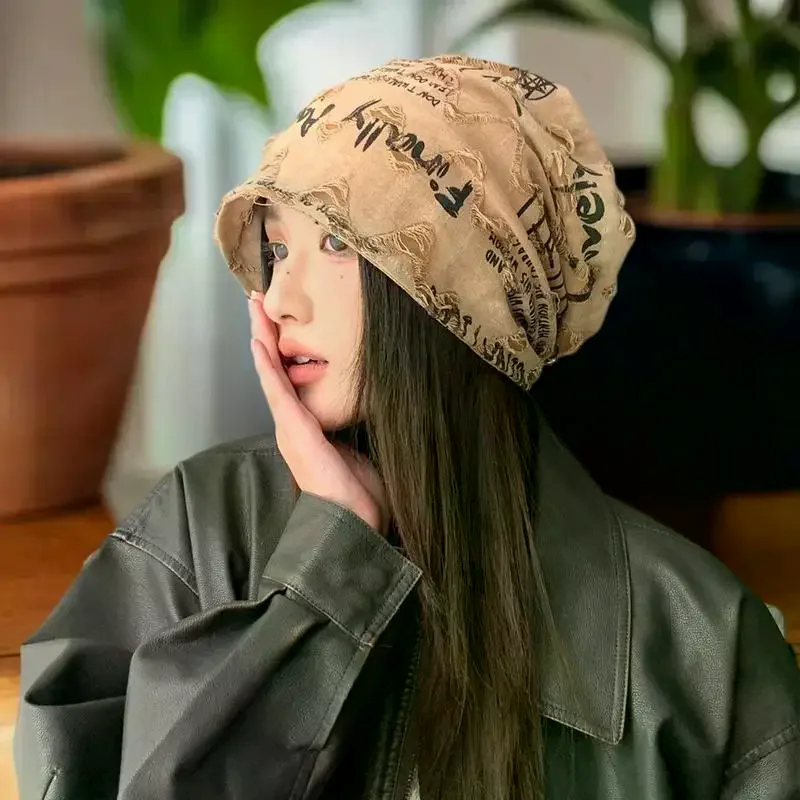 Fashion Hip Hop Beanies Hats For Men Women Autumn Winter Thin Bonnet Gorras Unisex Streetwear Beanie Loose Style Hats