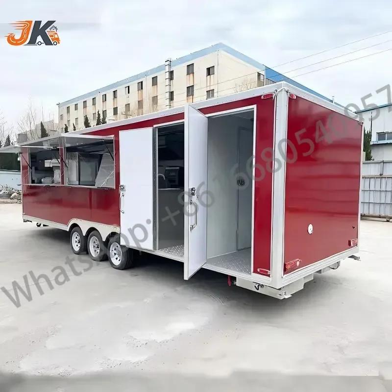 Concession Food Trailer Mobile Bar Food Truck Fully Equipped Stainless Steel Kitchen Snack Food Hot Dog Ice Cream Coffee Cart view 6