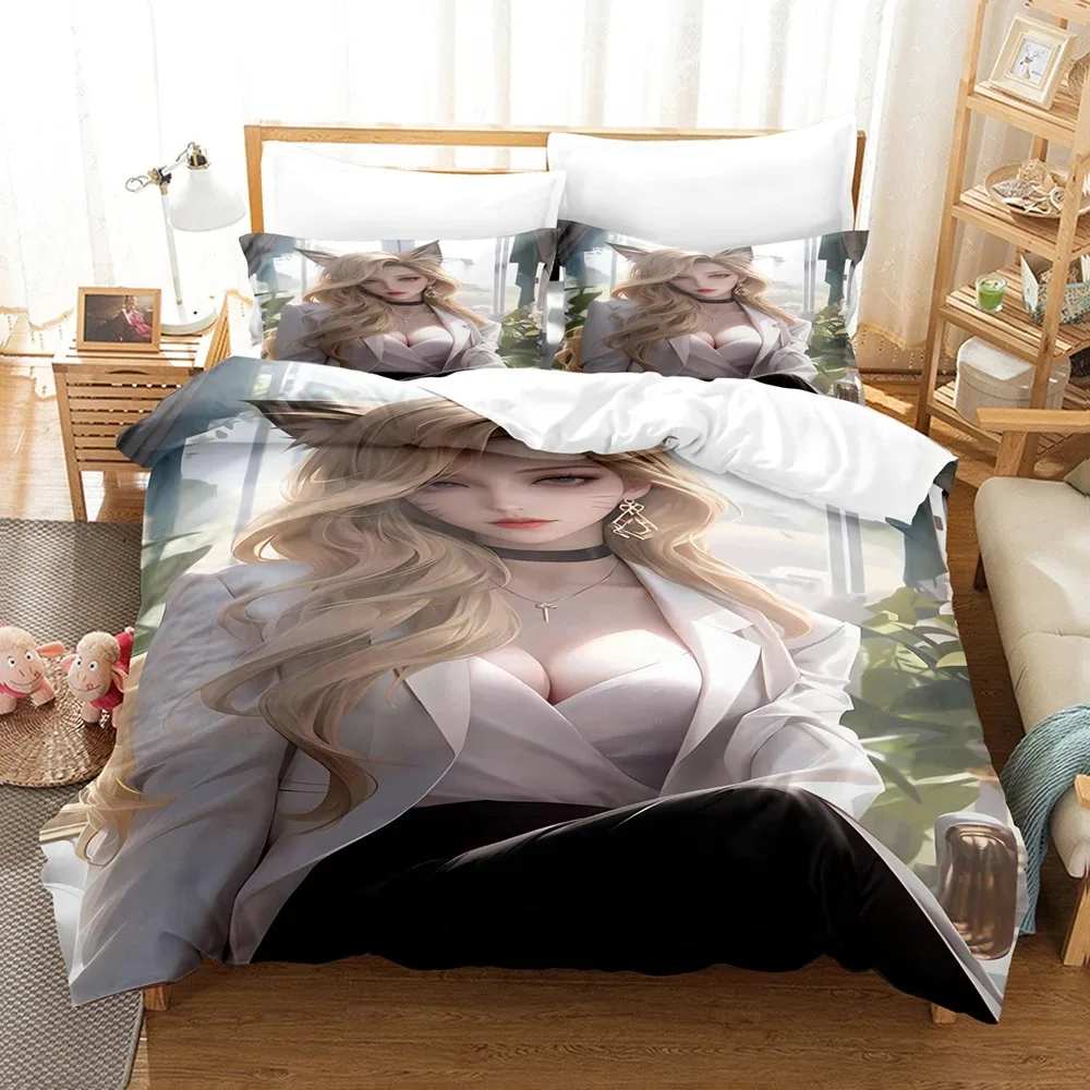 

Sexy Fox Ear Girl Bedding Set High-grade Duvet Cover Youth Bed Cover Set Comforter Bedding Sets Quilt Cover Queen Bedding Set