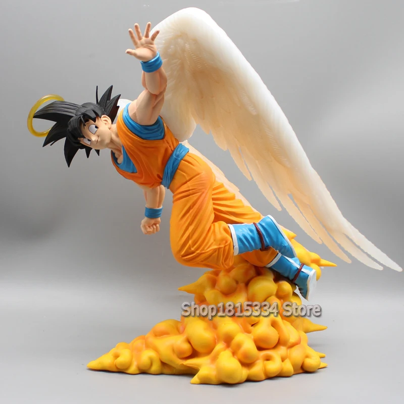 Anime Dragon Ball Goku Figures Angels Son Goku Wings Action Figures 28cm PVC Collection Model Ornamen Toys Birthday Gifts