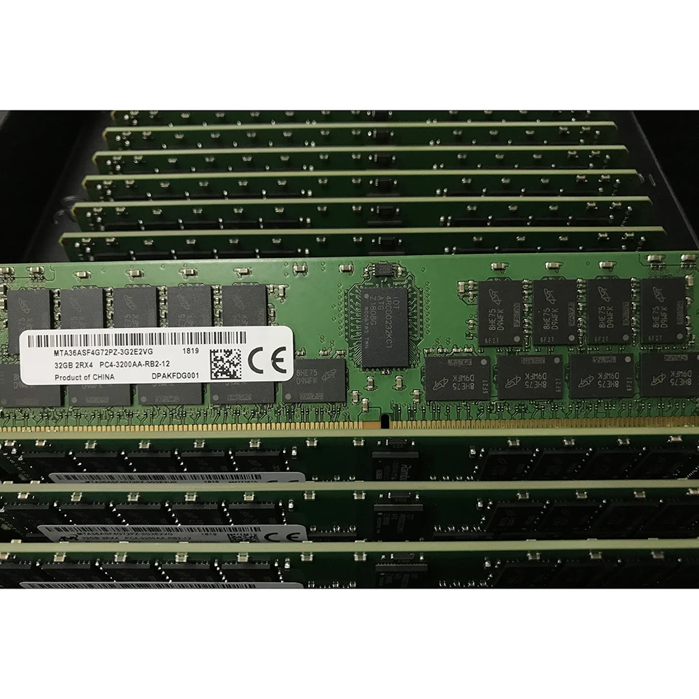 1PCS For MT RAM 32G 32GB 2RX4 DDR4 3200 PC4-3200AA-RB2 Server Memory MTA36ASF4G72PZ-3G2E2 