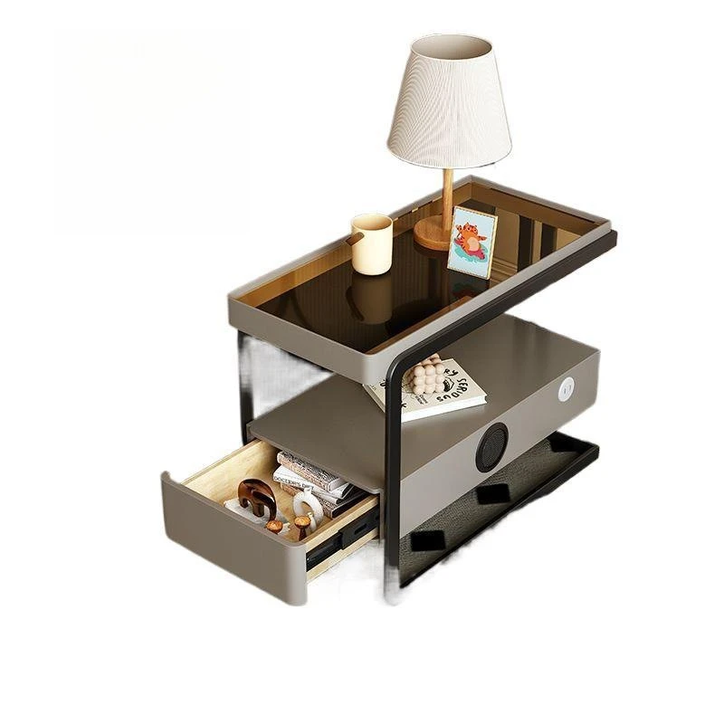 Italian minimalist sofa side cabinet, side table