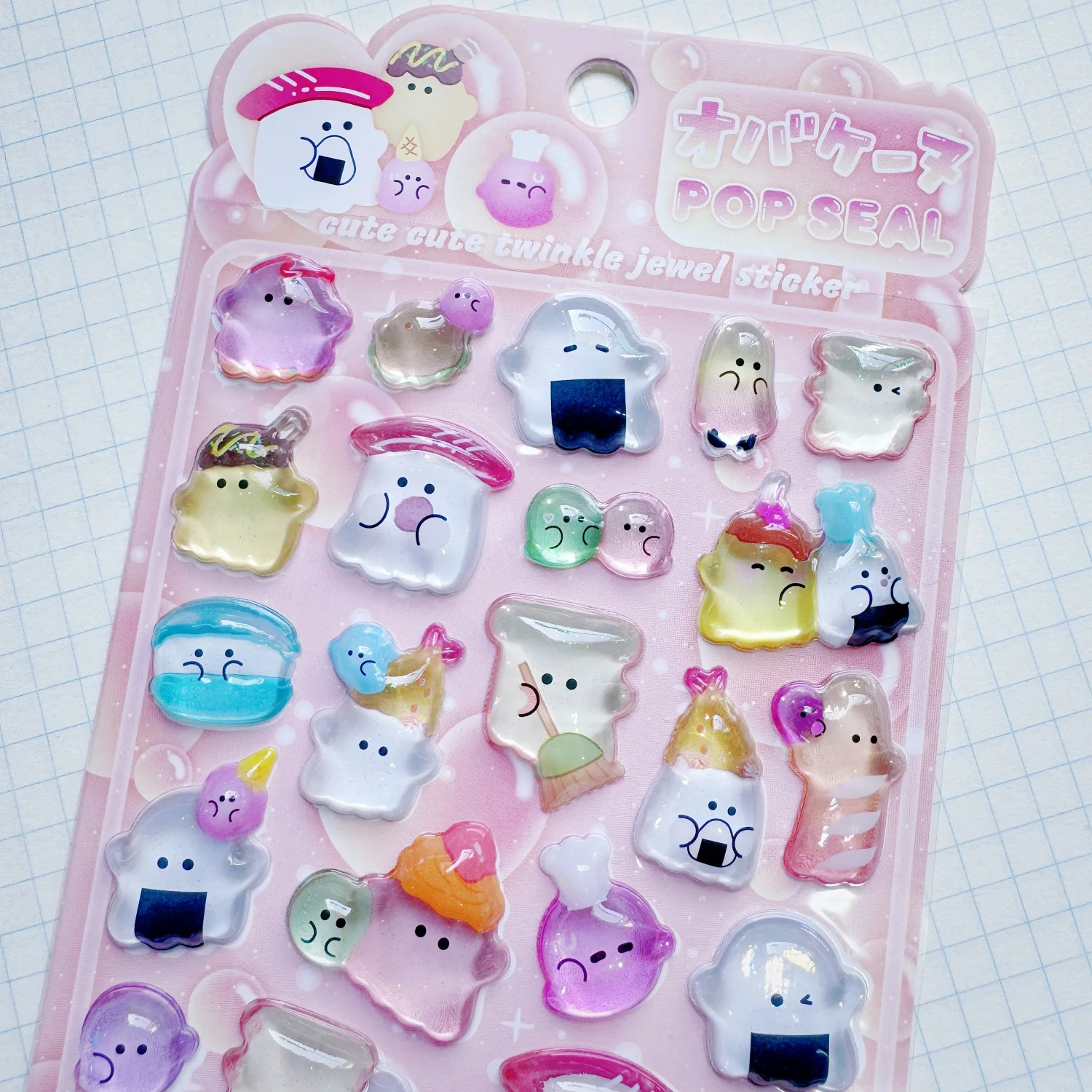 

Kawaii Cartoon Ghost 3D Relief Stickers Scrapbooking Diy Journal Cute Stationery School Sticker
