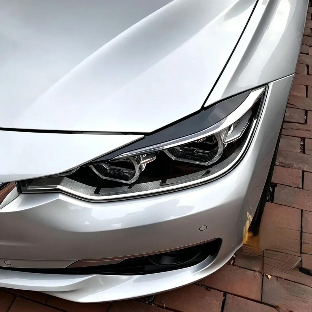 Front Headlight Eyebrow Eyelid Trim For BMW 3 Series F30 F31 F35 318i 320i 2012-18 Car Body Kit Tuning Accessories Styling 2PCS