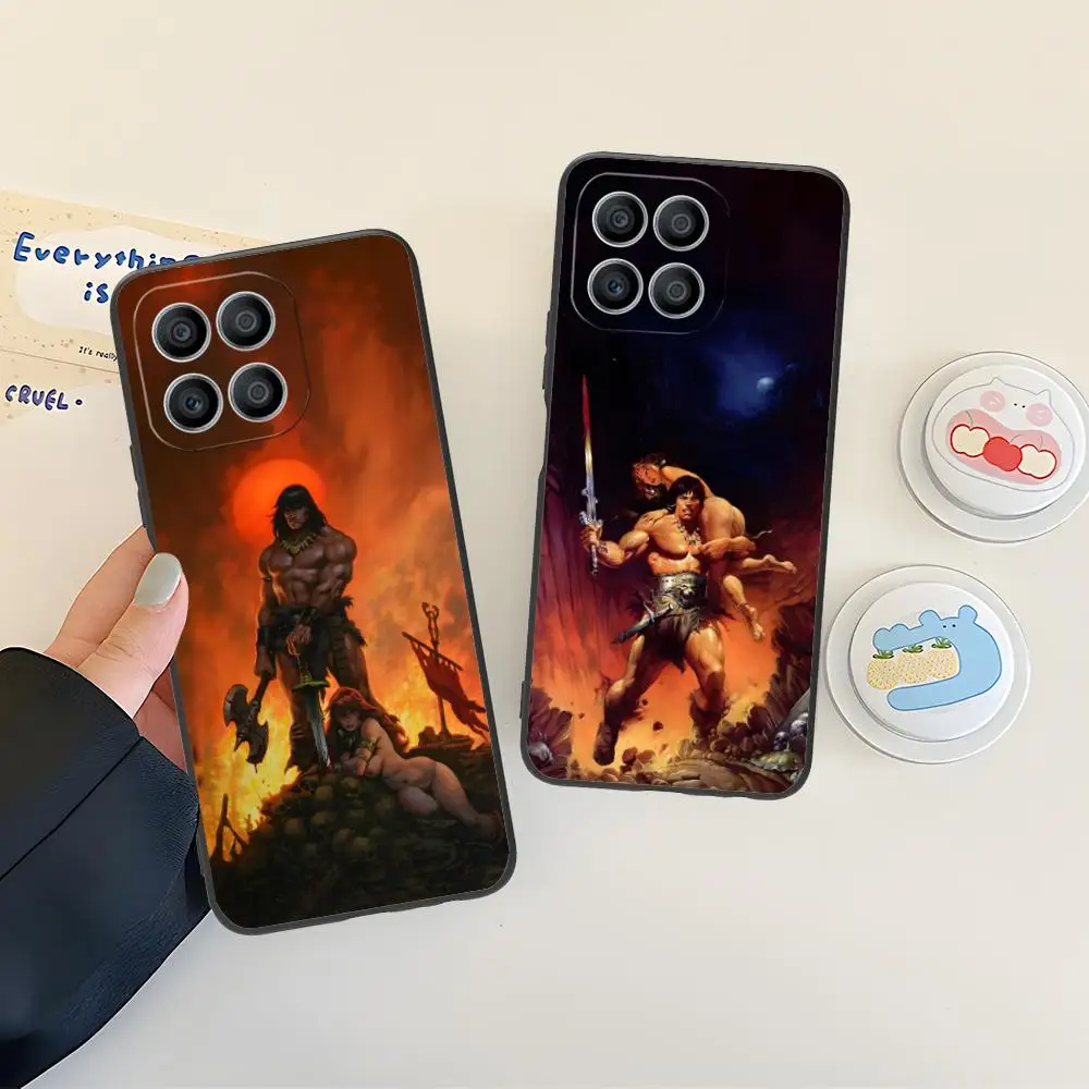 Чехол для мобильного телефона Frank Frazetta Manga Matte для Honor 90 80 70 60 50 30 20 10 9 8 7 Pro S SE Lite 5G, цветной чехол с принтом