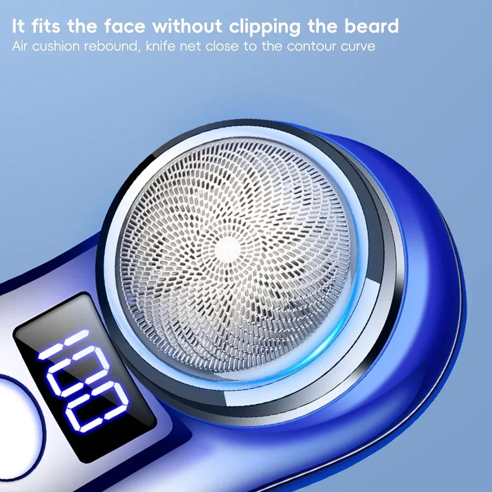 Elektrisch scheerapparaat met digitaal display Waterdicht mini-reis-elektrisch scheerapparaat met led-batterijdisplay USB voor mannen voor baard