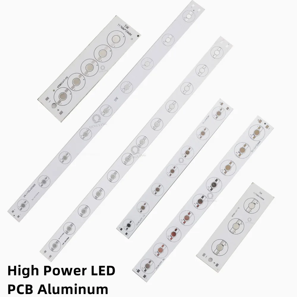 

High Power LED PCB Aluminum Base Plate 3W 4W 5W 6W 7W 9W 12W Rectangle Heatsink 117/156/260/460mm Hydroponics Aquarium Tube DIY