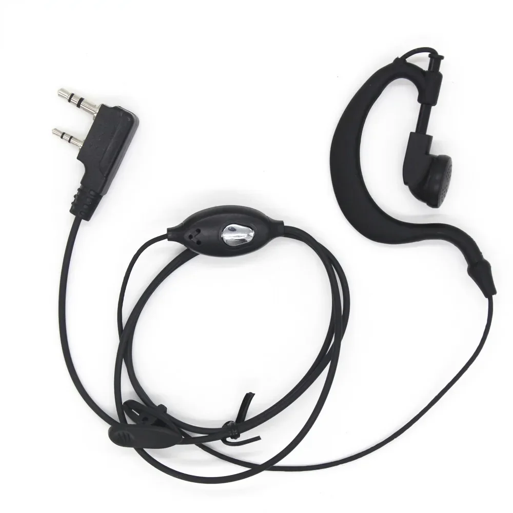 2-teiliges K-Typ-Ohrhörer-Headset mit PTT-Mikrofon, Walkie-Talkie-Kopfhörer für Kenwood BAOFENG Radio, hohe Qualität, heißer Verkauf