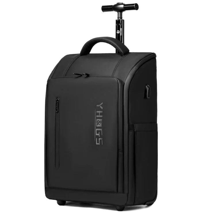 

Rolling Backpack with Wheels, Waterproof Wheeled Backpack with USB Ports Men Women, 15.6 Inch Travel Laptop Wheeled Backpack