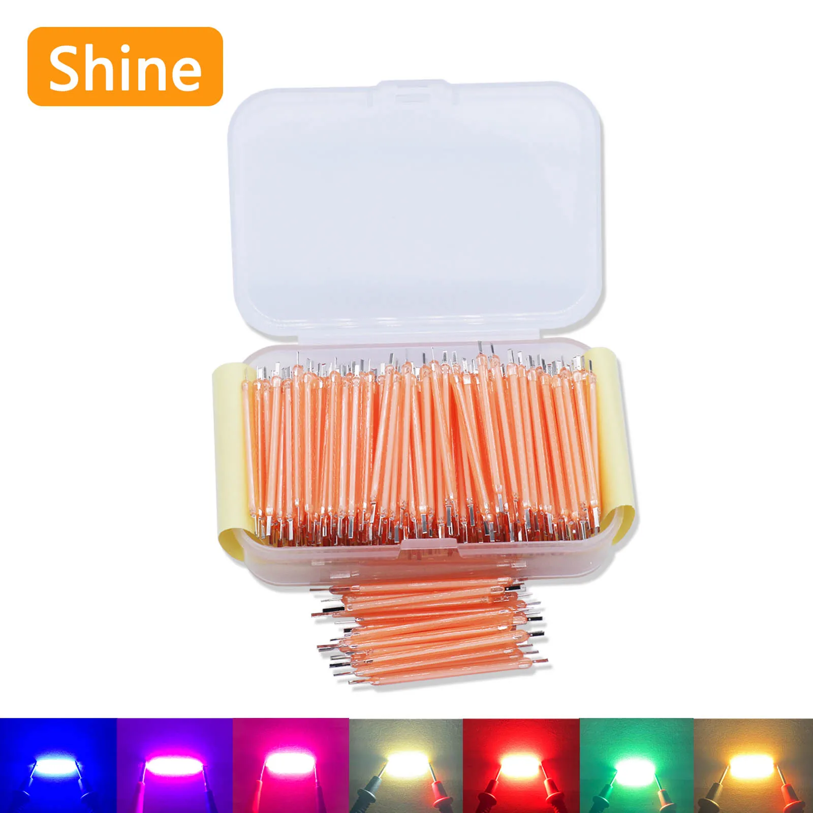 300pcs 38mm 3V LEDS Filament 100mA LED Edison Light Bulb for Wedding Party Home Lighting Diod Decoration DIY